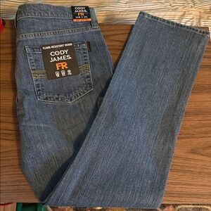 Cody James FR Men's Slim Straight Blue Work Jeans